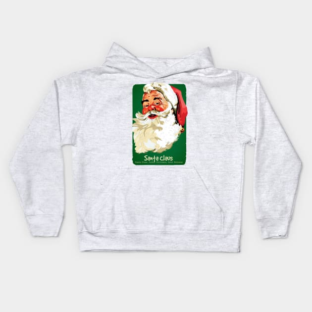 Santa Claus Father of Christmas Kids Hoodie by KewaleeTee